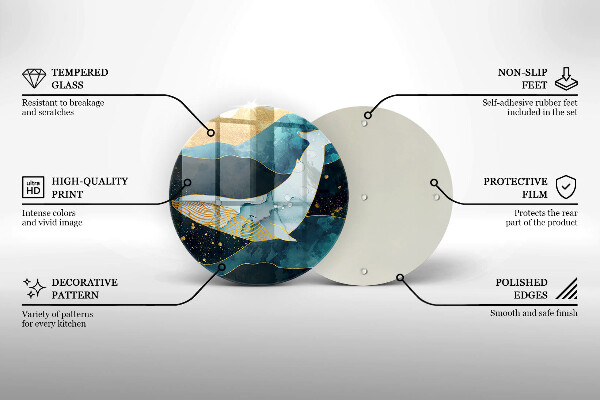 Protection plaque induction Abstraction des baleines