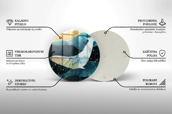 Protection plaque induction Abstraction des baleines