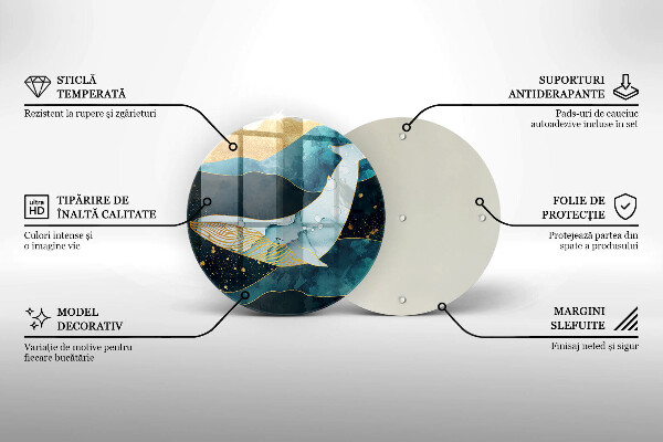 Protection plaque induction Abstraction des baleines