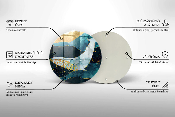 Protection plaque induction Abstraction des baleines