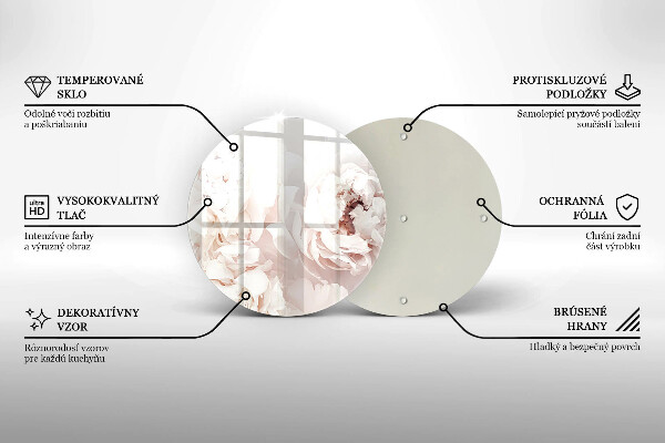 Protection plaque induction Pivoines pastel