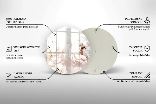 Protection plaque induction Pivoines pastel