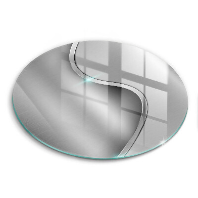 Protection plaque induction Métal argenté abstrait