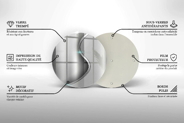 Protection plaque induction Métal argenté abstrait