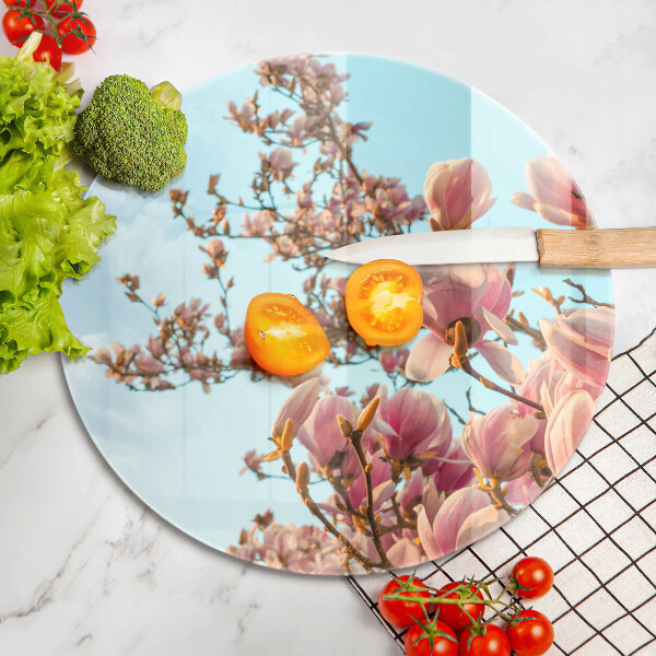 Protection plaque induction Arbre à fleurs roses