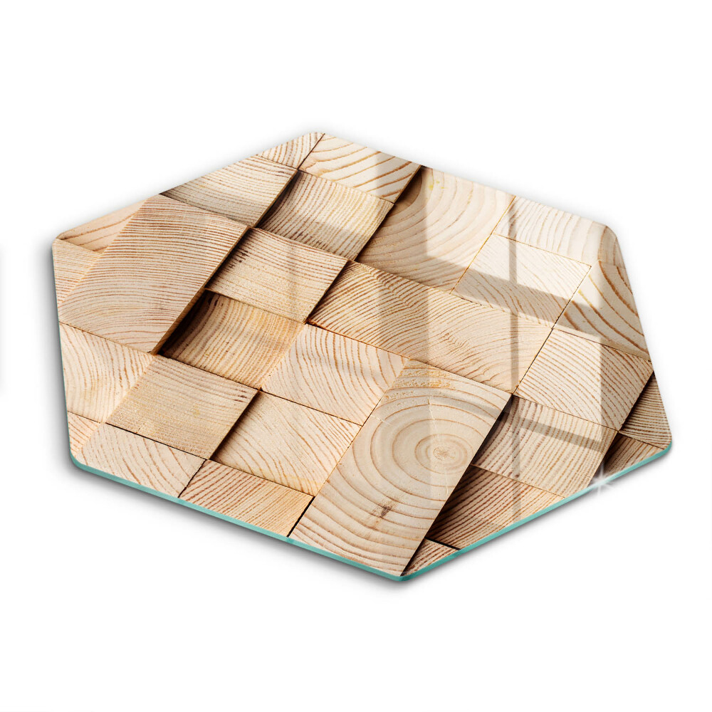 Protection plaque induction Carrés en bois