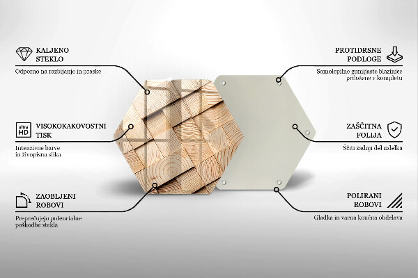 Protection plaque induction Carrés en bois