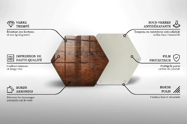 Protection plaque induction Planche de bois foncé