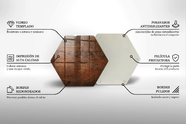 Protection plaque induction Planche de bois foncé