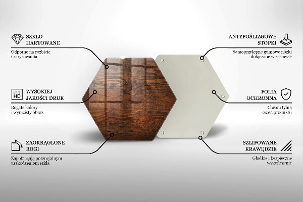 Protection plaque induction Planche de bois foncé