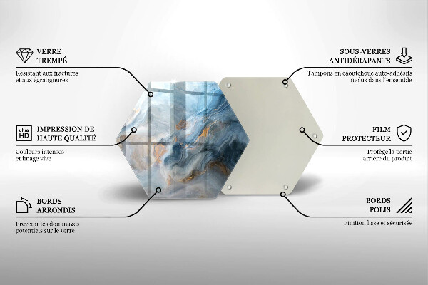 Cache plaque de cuisson Texture de marbre