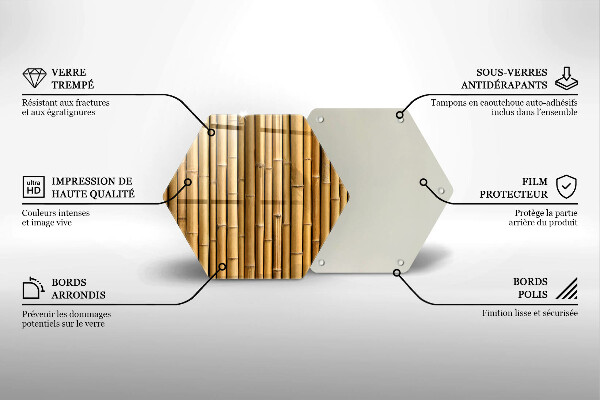 Cache plaque de cuisson Bambou bohème nature