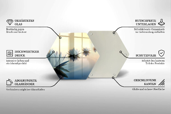 Cache plaque de cuisson Fleurs de lys sur l'eau