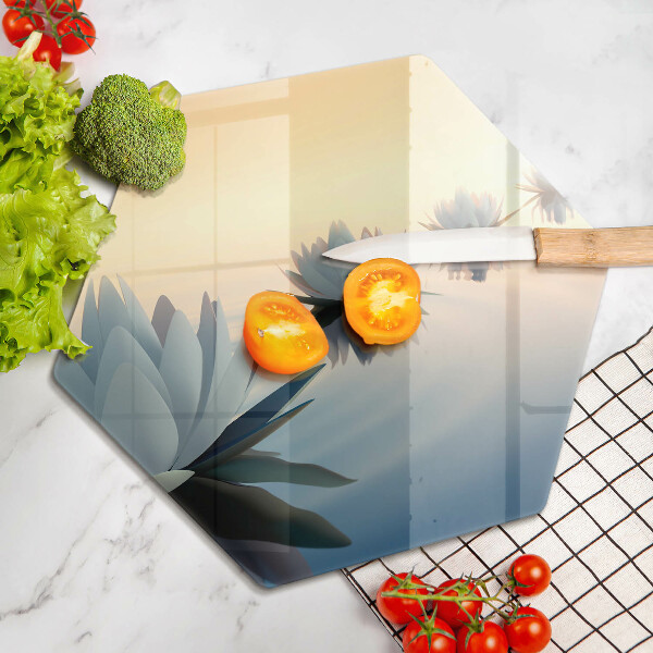 Cache plaque de cuisson Fleurs de lys sur l'eau