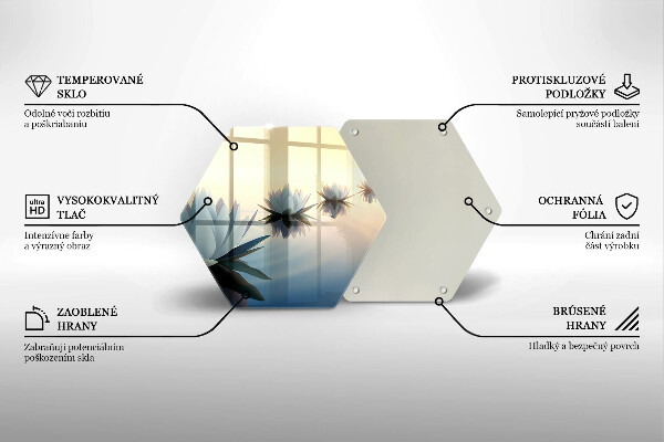 Cache plaque de cuisson Fleurs de lys sur l'eau