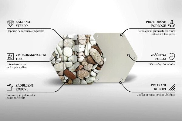 Cache plaque de cuisson Fond de petites pierres