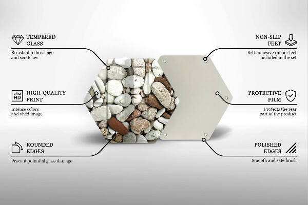 Cache plaque de cuisson Fond de petites pierres