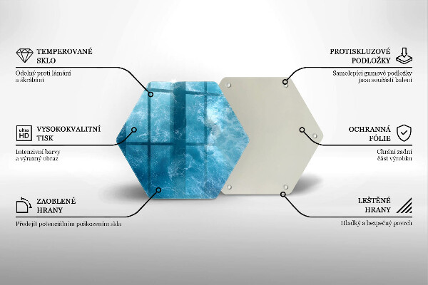 Cache plaque de cuisson L'eau bleue