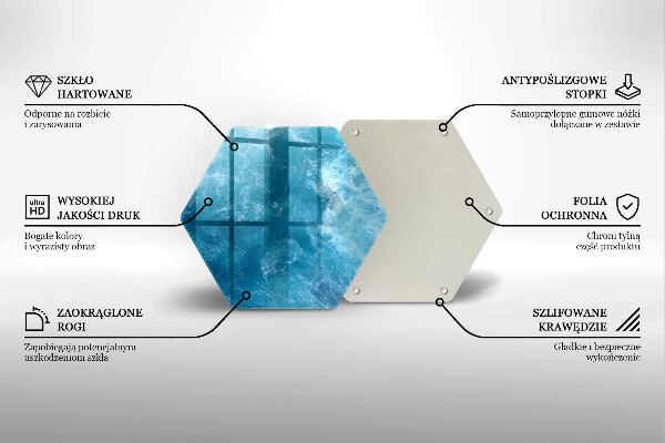 Cache plaque de cuisson L'eau bleue