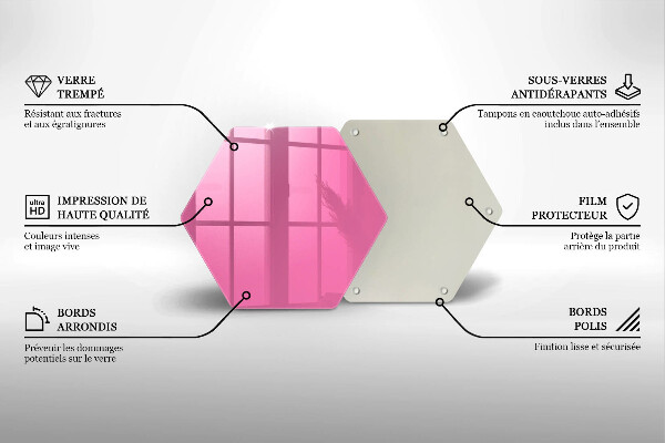 Protège plaque de cuisson Couleur rose