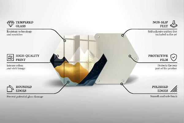 Protection plaque induction Montagnes abstraites