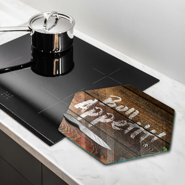 Cache plaque de cuisson Panneaux d'inscription Bon Appetit