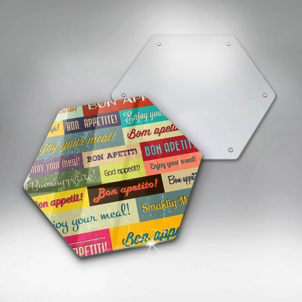 Cache plaque de cuisson Sous-titres Bon appétit langues