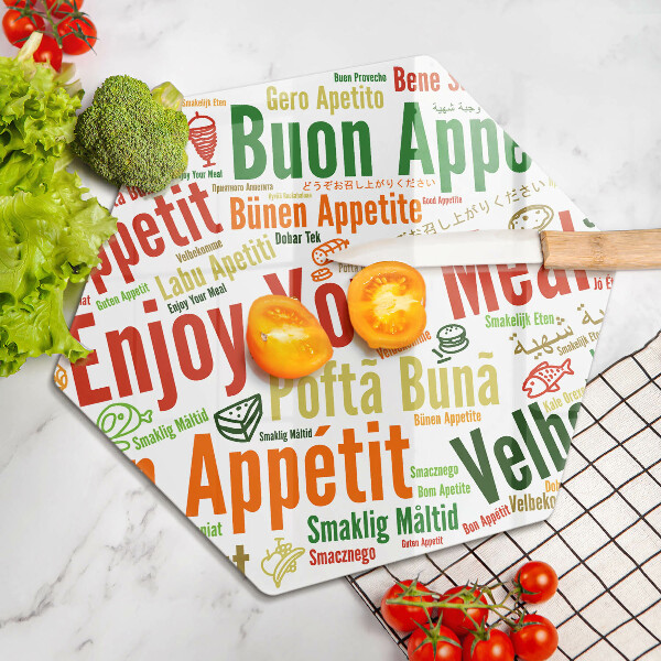 Cache plaque de cuisson Sous-titres Bon appétit langues