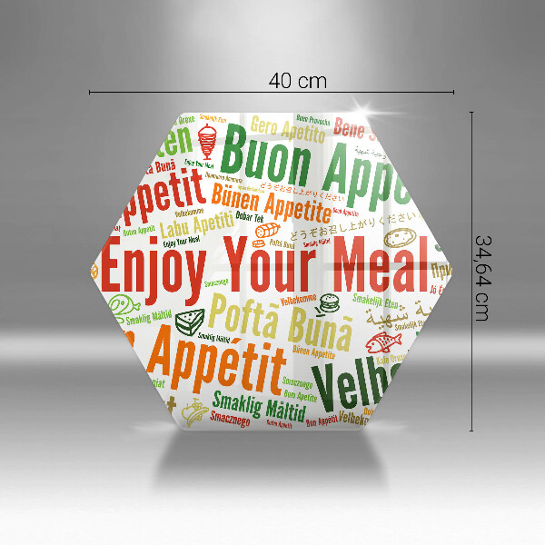 Cache plaque de cuisson Sous-titres Bon appétit langues