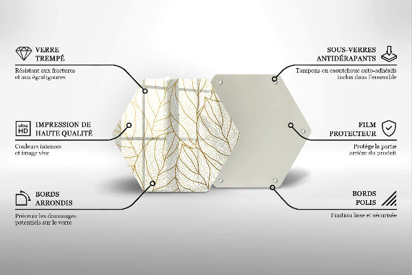 Cache plaque de cuisson Modèle de feuilles de dessin au trait