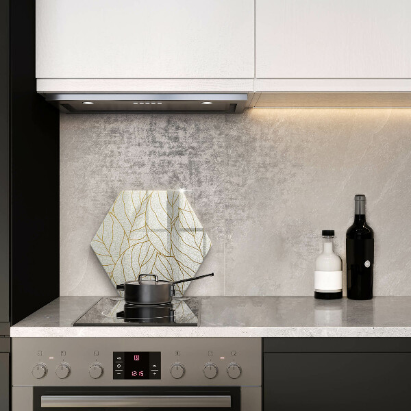 Cache plaque de cuisson Modèle de feuilles de dessin au trait