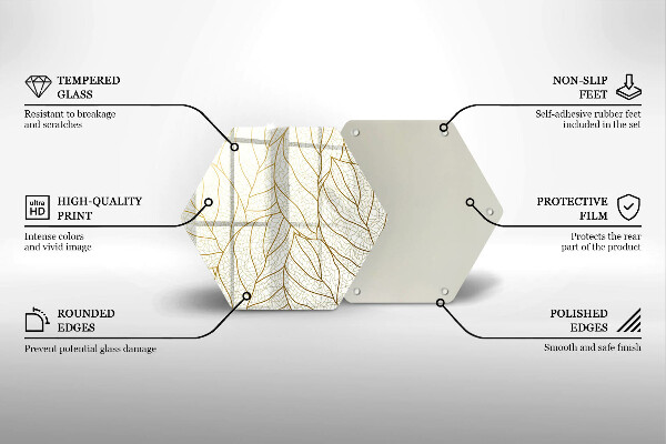 Cache plaque de cuisson Modèle de feuilles de dessin au trait