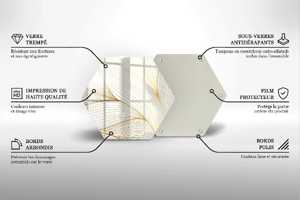 Cache plaque de cuisson Modèle de lignes modernes
