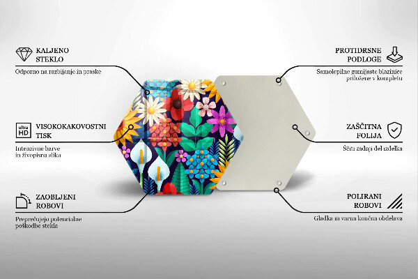 Cache plaque de cuisson Illustration de prairie de fleurs