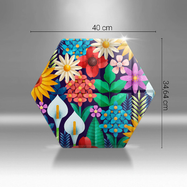 Cache plaque de cuisson Illustration de prairie de fleurs