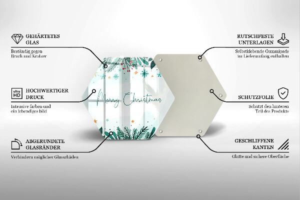 Cache plaque de cuisson Merry Christmas