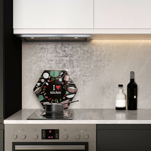 Cache plaque de cuisson Illustration J'aime la cuisine