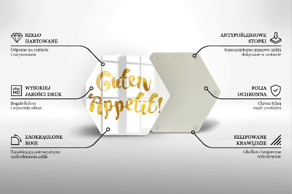 Cache plaque de cuisson L'inscription Guten Appetit!