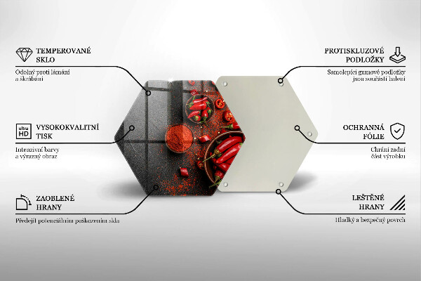 Cache plaque de cuisson Piments rouges