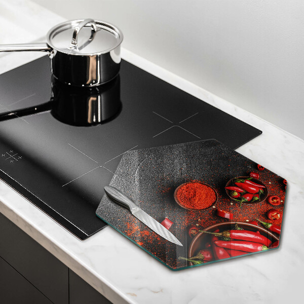 Cache plaque de cuisson Piments rouges
