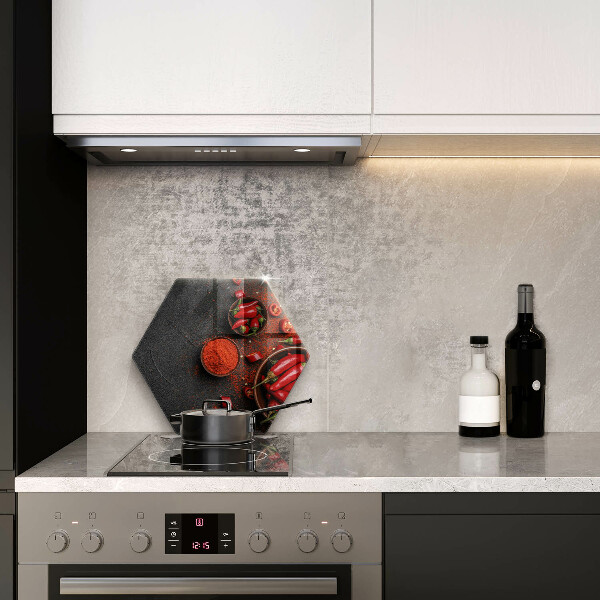 Cache plaque de cuisson Piments rouges