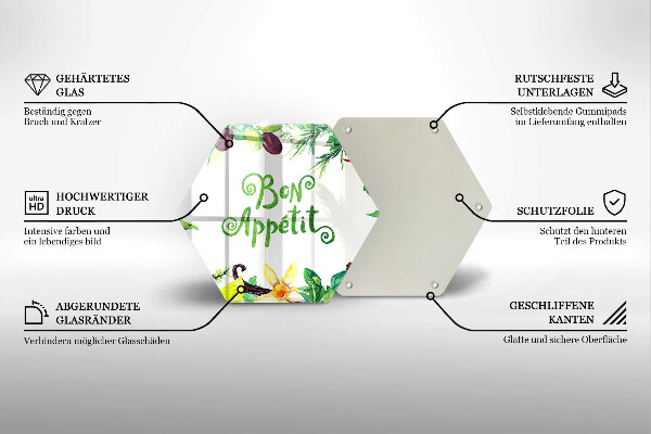 Protection plaque induction Inscription Bon Appetit