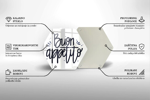 Protection plaque induction Inscription Bon appétit