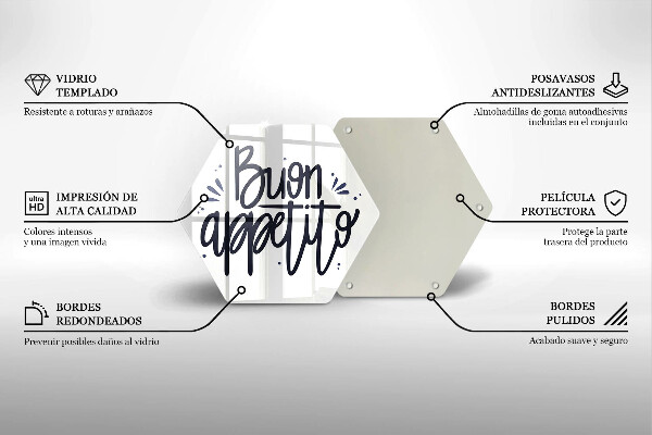 Protection plaque induction Inscription Bon appétit