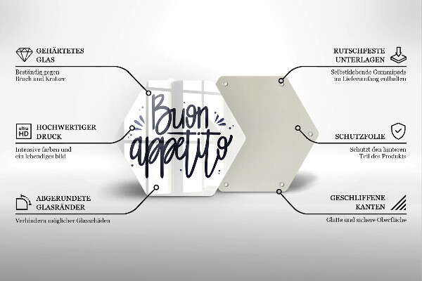 Protection plaque induction Inscription Bon appétit