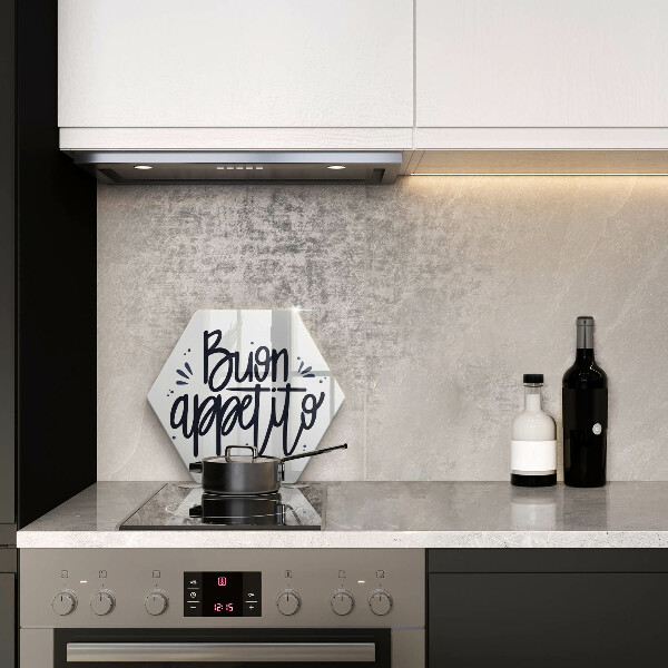 Protection plaque induction Inscription Bon appétit