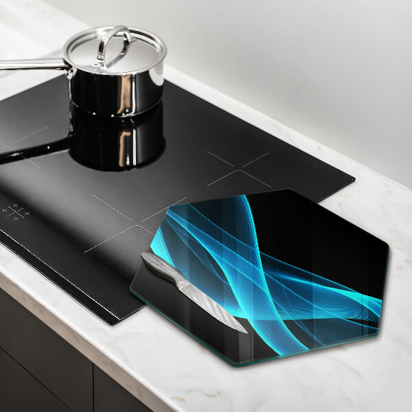 Protection plaque induction Abstraction bleue