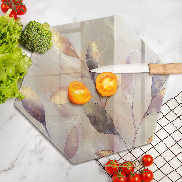 Protection plaque induction Feuilles de bohème peintes