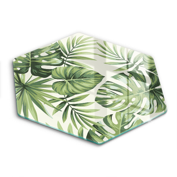 Protection plaque induction Illustration de feuilles de Monstera