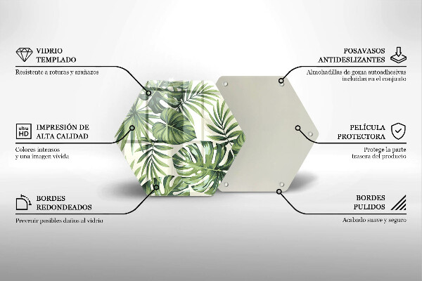 Protection plaque induction Illustration de feuilles de Monstera